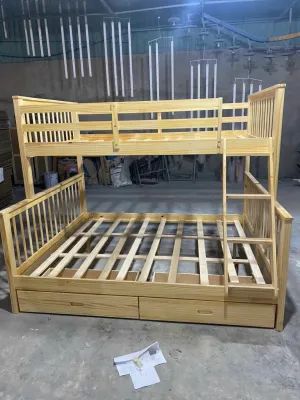 Giường Tầng Juno Sofa 1m2/1m6 Gỗ Tự Nhiên - Thiết Kế Chắc Chắn & Tiết Kiệm Diện Tích - Có Thể Tách Thành 2 Giường Riêng Biệt - 4 màu lựa chọn