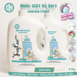 (2.1kg) Nước Giặt Xả 2in1 Tonycare 2.1kg – Hương Ban Mai – Lưu Hương Dài Lâu Kháng Khuẩn Sạch Vết Bẩn – Giặt Máy & Giặt Tay