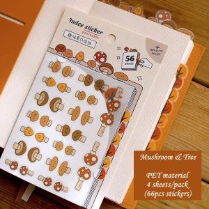 BZS Creative Japanese Style Cute Patterns Index Stickers DIY Decorations Journal Scrapbooking Bookmark Deco Tag Labels