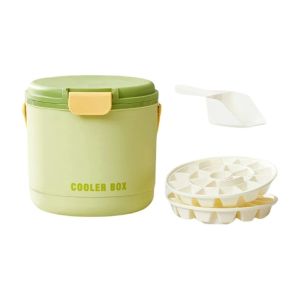 KODUS Large Capacity Party Ice Bucket With Ice Tray and Shovel Plastic Drink Cooler Bucket Portable Folding Handle Cold Drink Tub Fruit