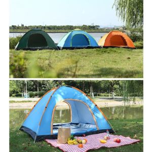Tenda Camping Dome Waterproof - 6 Orang 4 Orang Anti Air Free Tas