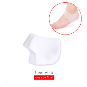 New 1 Pair (2pcs) Silicone Gel Heel Protector Heel Cups Plantar Fasciitis Inserts Heel Pads Cushion Great for Leg Heel Pain Achilles Tendinitis Dry Anti Crack Moisturizing Ellgy Cracked Healing Foot Care Relief Sock Tumit Sakit