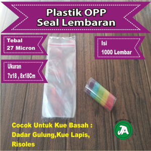 Plastik OPP Seal Lembaran 7x18Cm 8x18Cm 9x18Cm 9x20Cm One Sheet Plastik Kue Basah 1000 Lembar