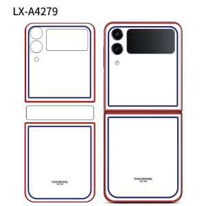 ที่มีสีสันป้องกันรอยขีดข่วนสติ๊กเกอร์ผิวห่อสำหรับ S Amsung G Alaxy Z พลิก4 5กรัมกลับ + บานพับเต็มปกฟิล์มสำหรับ G Alaxy Z Flip4ป้องกัน