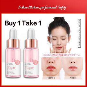 HE(BUY 1 TAKE 1) LAIKOU Japan Sakura Facial Serum Essence 17ml Shrink Pores Remove Acne Skin Rejuvenation
