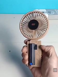 [Hot Sale] Mecha Style Handheld Turbo Fan 18000RPM Removable 18650 Battery 10-Speed Adjustable with LED Display PortableFan for Outdoor/Travel