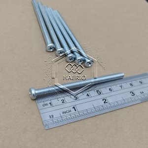 BAUT JP M5X75 PAN HEAD SEKRUP M5 X 75 PANJANG 75CM 75 CM 5X75 5 X 75 MM 75MM OBENG PLUS SKRUP PUTIH GALVANIZ GALVANIS GALPANIS PITCH DRAT 0.8