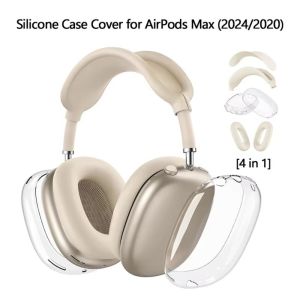 NOBLELYN Silicone Ear Pads Cushion Cover Four Piece Set Replacement Earphone Protective Case  Headphone Accessories Earphone Shell Cover for Apple Airpods Max