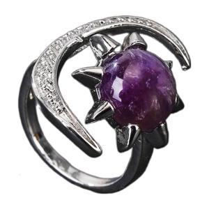 แหวนดวงจันทร์และดาวหรูหรานิ้วเรียบทำด้วยมือสายคาดใส่สบายอุปกรณ์สวมใส่ทุกวันทันสมัย