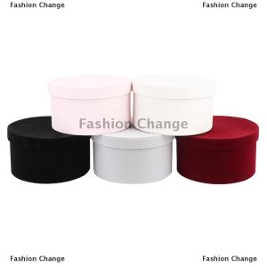 [COD] Fashion Change 1PC Round Flannelette Flower Boxes Florist Gift Party Packaging Box Decoration