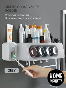 ECOCO MULTIPURPOSE VANITY ORGANIZER - STORAGE/HOLDER/TOOTHBRUSH/TOOTHPASTE/BATHROOM/ACCESSORIES/MODERN/STYLISH/CUPS/TOILET