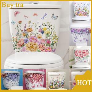 [Buytra] Various Green Plants Flowers Wall Sticker Bathroom Toilet Decor Decals Living Room Cabinet Home Decoration Self Adhesive Mural