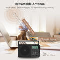 RETEKESS TR638 วิทยุบลูทูธพกพา วิทยุคลื่นสั้น AM FM อายุการใช้งานแบตเตอรี่ยาวนานเป็นพิเศษ คุณภาพเสียงสูง จอ LCD พร้อมไฟแบ็คไลท์ วิทยุดิจิตอลลูกบิดขนาดใหญ่ เหมาะสำหรับครอบครัวผู้สูงอายุ รองรับเสาอากาศภายนอก การ์ด TF และ USB. 