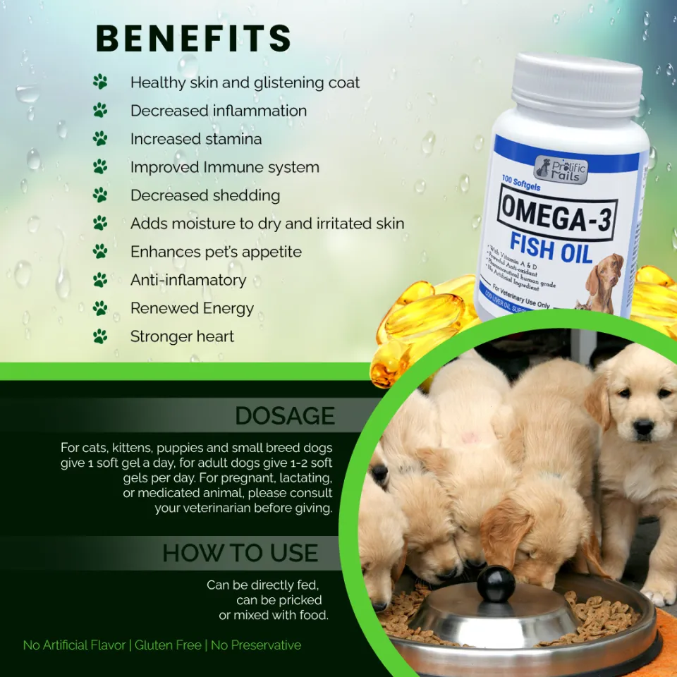 Fish Oil 100 soft gels Omega 3 supplement for Dogs and Cats for stronger immune system Lazada PH