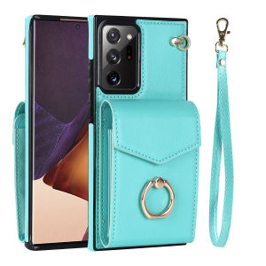 Leather Wallet Ring Holder Phone Case For Samsung Galaxy S23 Ultra S22 Plus S21 S20 Note20 A52S A72 A33 A53 A13 A12 Cover Coque