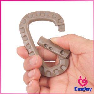 CeeJay คร่ำหวอดเซฟตี้ ตะขอพวงกุญแจ คาราบิเนอร์ สแนปลิ้งค์ แบบพลาสติก Carabiner D Ring