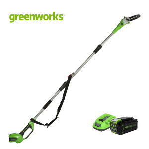 GREENWORKS เครื่องตัดกิ่งไม้สูงไร้สาย 40V พร้อมแบตเตอรี่และแท่นชาร์จ (20157)