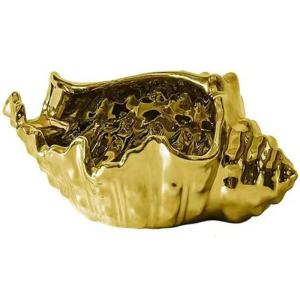 Flexible Ceramic Accessories Tray with Conch Shaped Holder for Countertop Dresser Bathroom Styling