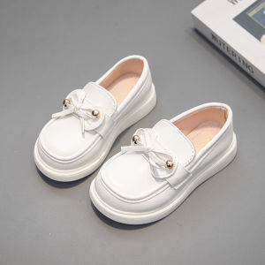 Future seeds loafers shoes for kids girls princess rubber black shoes for kids size 25-36