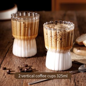 BINCOO Coffee Cup Glass Mug Latte Cup 325ML