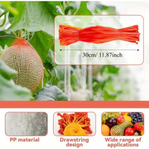 [COD] 100pcs Reusable Mesh Bags 14Inch Produce Grocery Packing Net Sacks PE Fruits Seafood Storage Bags