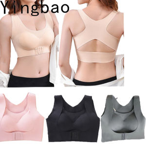 Yingbao M-5XL Seamless Bra Wireless Women Teenage Girl without steel ring Front Buckle Female Underwear Big Size Bralette Brassiere with Pad Cup A B C D Yin Bao Bra Wide Band Bra - Lazada