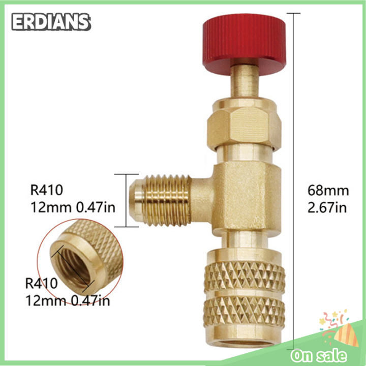 ERDIANS Liquid Safety Valve R410A R22 Air Conditioning Refrigerant 1 4