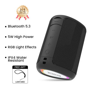 Sonix Speaker Bluetooth SK07 Waterproof IPX4 Bluetooth 5.3 1200mAH Portable Wireless Bass RGB