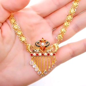 Yon Hing Rantai Leher Peacock Design Emas 916 India 11.06G