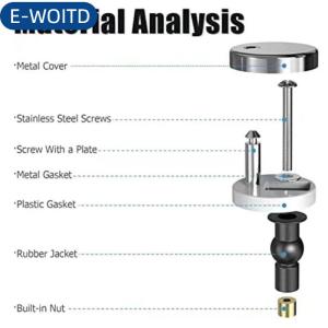 E-WOITD 2 cái bản lề bồn cầu bản lề cố định phía trên vít tháo nhanh thay thế cho nhà vệ sinh phụ kiện nội thất phòng tắm