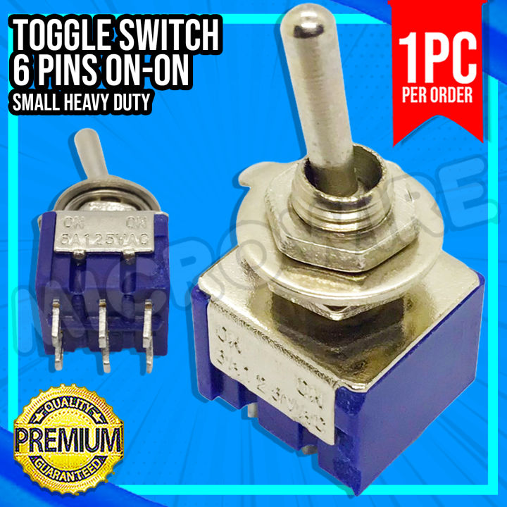 MW Toggle Switch Small ON-ON 6 Pins Heavy Duty (Per Piece) | Lazada PH