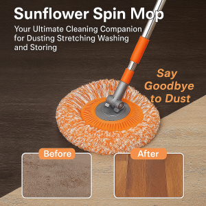 Flat Mop  Telescopic Rod Adjustable Mop (Absorbent Chenille Floor Mop)