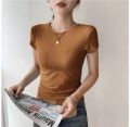 Buy 1 Get 2 Free (Total 3 pcs) Korean Sexy Double Lined Women's Tops Basic Casual double lining. 