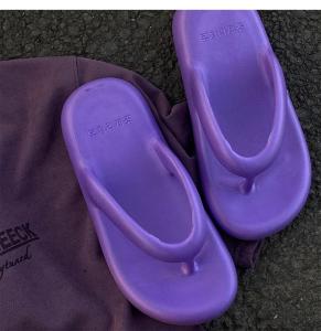 Free Shipping WomenS EVA Thick-Soled Wedge Flip-Flops Non-Slip Mid-Heel Casual Style With A Platform Sole That Can Be Worn Flat Providing Comfort