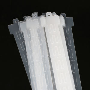 【Low Price】25PCS Wholesale Plastic Transparent Hanging Strips Store Supermarket Hanging Strip Snacks Display Hanger Hooks Merchandising Clip Strips 12 Injections【54*4*12】 Goodsale