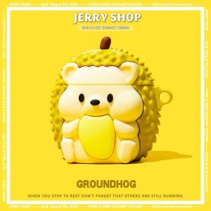 Vỏ đựng ốp case Airpod bảo vệ tai nghe không dây bluetooth mẫu nhím sầu riêng 1 2 3 Pro - JERRY SHOP