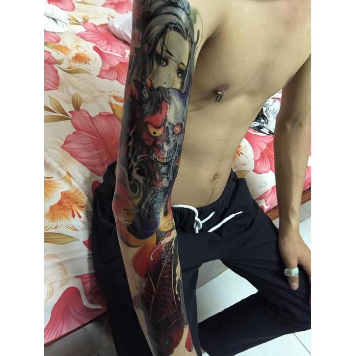 HCM]Combo 2 tấm hình xăm dán tattoo kín tay đẹp 17x48cm (Tặng ngay 1 tấm  đồng size khi mua 2 combo) | Lazada.vn