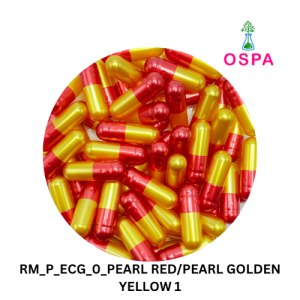 1000pcs Size 0 PEARL RED/PEARL GOLDEN YELLOW 1 OSPA High Quality Empty Gelatin Capsule