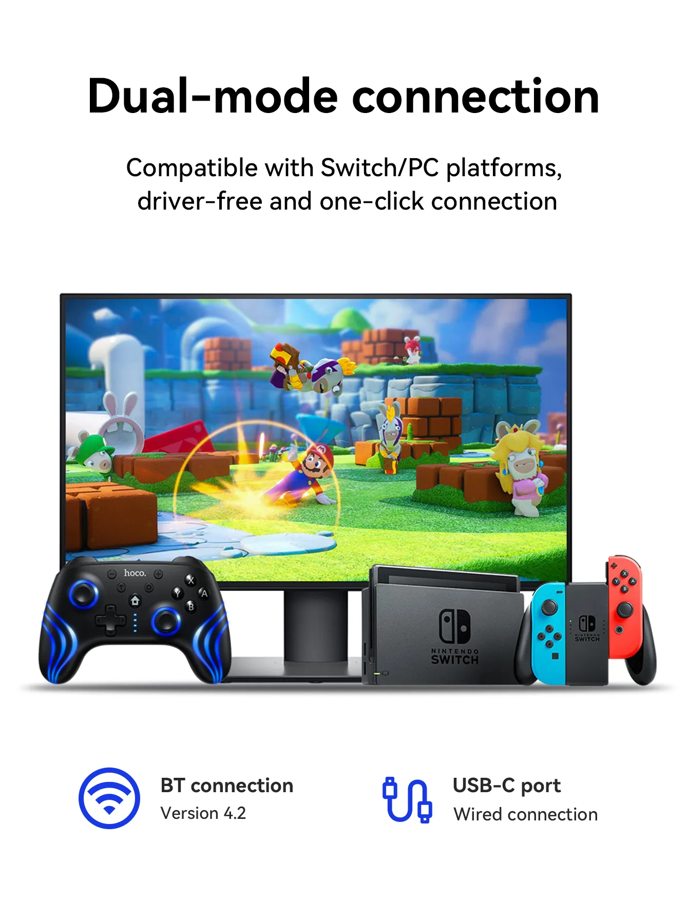 Hoco GA2 Unicorn Multi-function Wireless Game Controller description image 9