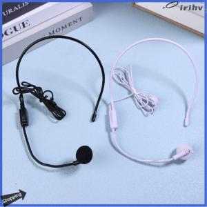 【jianzhanqinl】 1Pcs Wired 3.5mm Plug Guide Lecture Speech Headset Mic Portable Head-mounted Headset Microphone For Teaching Meeting
