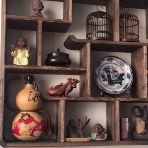Wall Shelf Storage Rack Living Room Wall Rack Wall Shelf Display Simple Tea Set Stand Wear-Resistant Moisture-Proof Wall Mounted Shelf Rack Punch-free Display