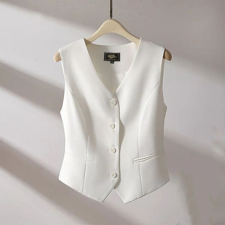 Áo vest nữ blazer đồng phục cách điệu cổ áo-nẹp áo-Vest 107