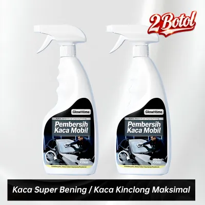 Glowhome Paket Pembersih Interior Mobil + Pembersih Jamur Kaca Mobil 900ml | Untuk Dashboard Jok Karpet & Kaca Mobil