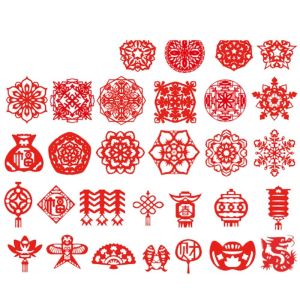 QTWIX แบบดั้งเดิมดั้งเดิม กระดาษตัด DIY สำหรับเด็ก ศิลปะและหัตถกรรมจีน งานทำมือ หน้าต่างดอกไม้กระดาษตัด สนุกกับการ ใช้งานง่ายและสะดวก ตัดกระดาษเทศกาลฤดูใบไม้ผลิ เด็กๆเด็กๆ