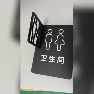 Toilet Signs Shopping Mall Office Buildings Door Plates Reminder Indicator Plaque Orientation Sign Wc Signage 3D Side Mount Toilet Sign