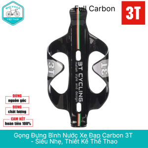 Gọng Giá Đựng Bình Nước Xe Đạp Carbon 3T 3 Sọc – Siêu Nhẹ Siêu Bền Thiết Kế Thể Thao