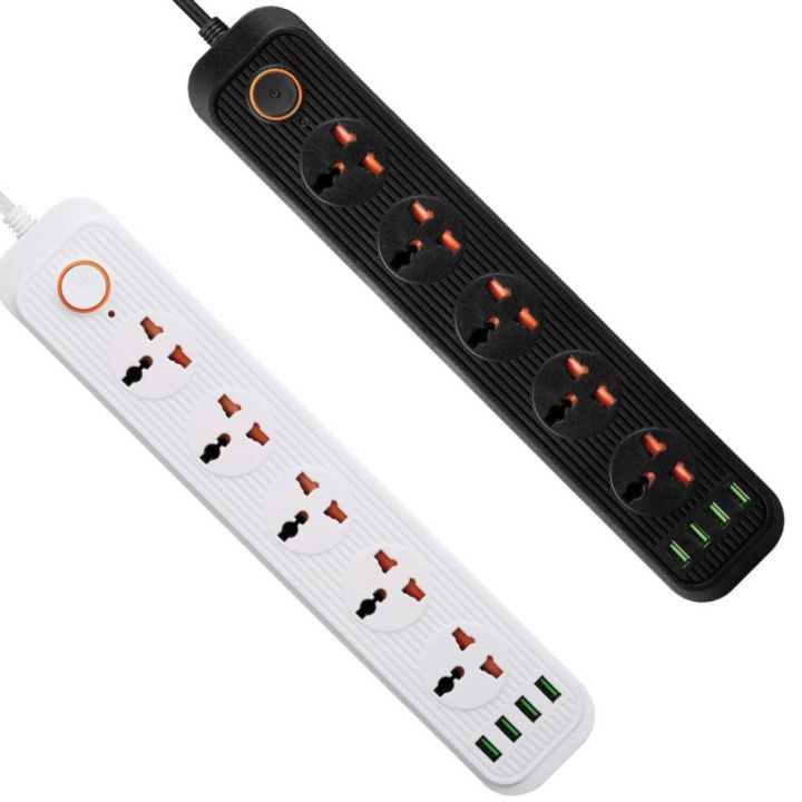 NJD2227 Universal Power Strip Surge Protector 5 Outlets Outlet Extender