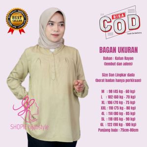 Blus Rayon Terlaris - Atasan Wanita Terbaru - Blouse Bestseller - Seragam - Pakaian Kerja - Kemeja