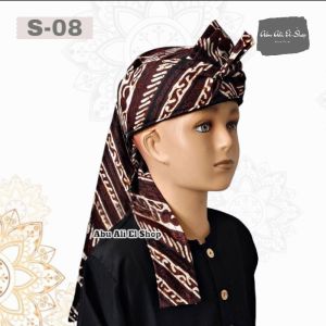 IKET BLANGKON ANAK KEREN TRADISIONAL SUNDA JAWA MOTIF BADUY MODEL ATAS FULL TERTUTUP BATIK ETNIK