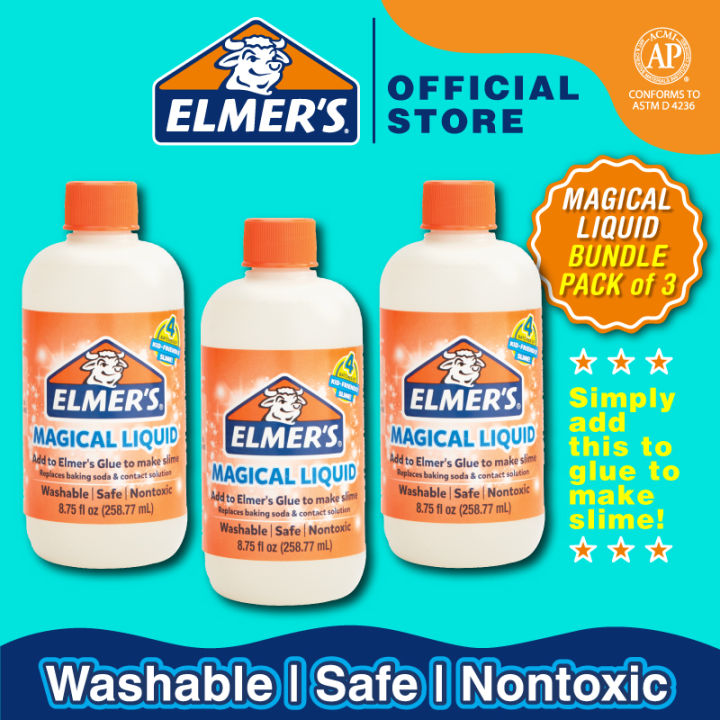 Elmer's Magical Liquid Bundle of 3 x 8.75oz Kids Non Toxic Toys and